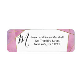 Rosa Violet Gold Wasserfarbe Geo-Adresse