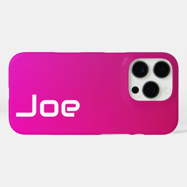 Rosa-violette Farbe - Personalisiert mit Ihrem Nam Case-Mate iPhone Hülle (Rückseite (Horizontal))
