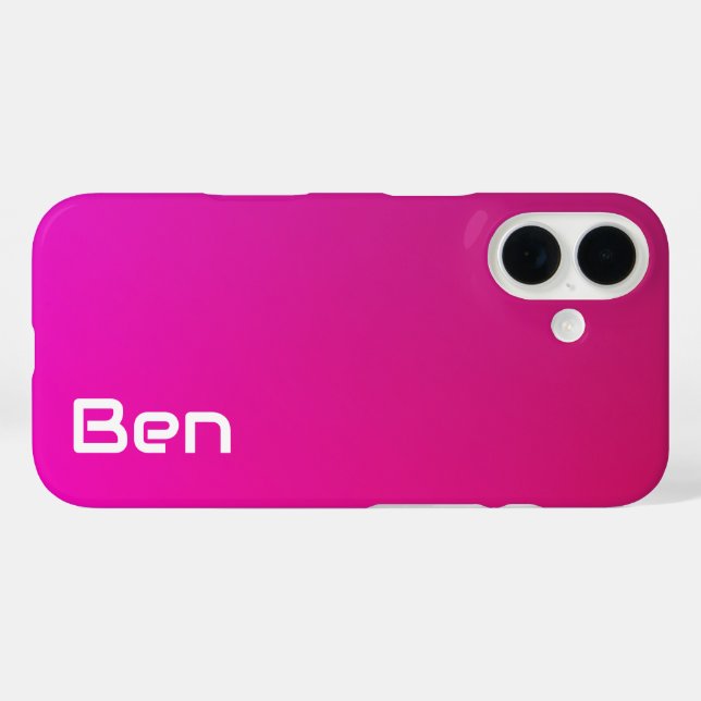 Rosa-violette Farbe - Personalisiert mit Ihrem Nam Case-Mate iPhone Hülle (Rückseite (Horizontal))