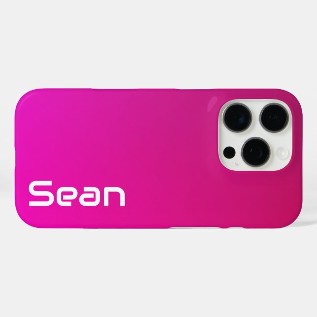 Rosa-violette Farbe - Personalisiert mit Ihrem Nam Case-Mate iPhone Hülle (Rückseite (Horizontal))