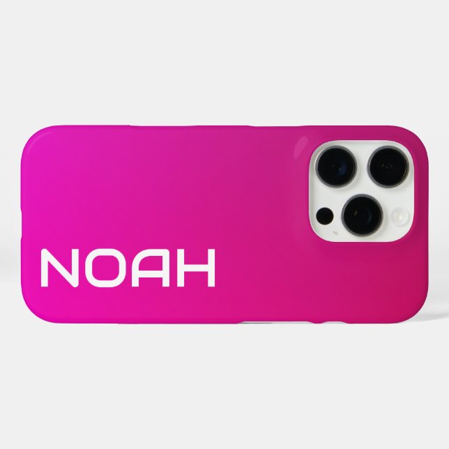Rosa-violette Farbe - Personalisiert mit Ihrem Nam Case-Mate iPhone Hülle (Rückseite (Horizontal))