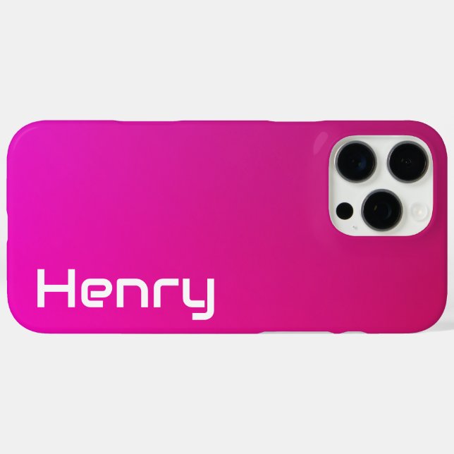 Rosa-violette Farbe - Personalisiert mit Ihrem Nam Case-Mate iPhone Hülle (Rückseite (Horizontal))
