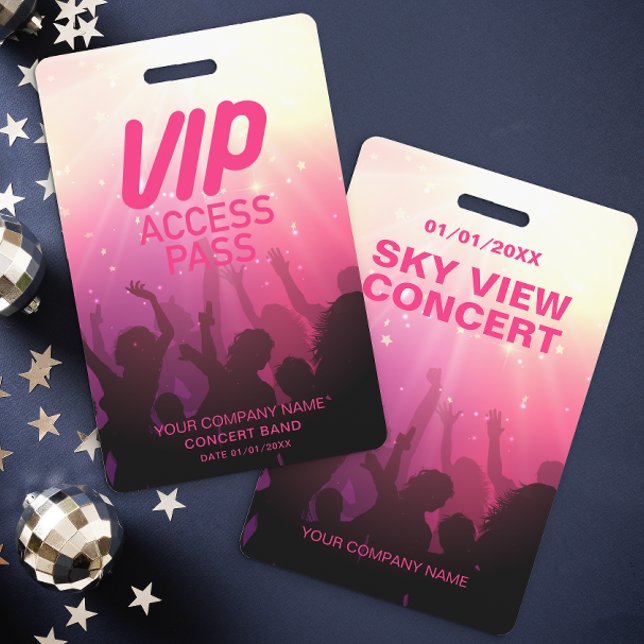 Rosa VIP All Access Concept Abzeichen Ausweis (Von Creator hochgeladen)