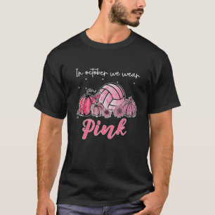 Rosa Volleyball Brustkrebs Monat für T-Shirt