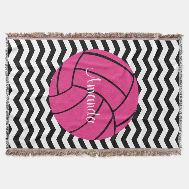 Rosa Volleyball-kundenspezifische Decke (Vorderseite)