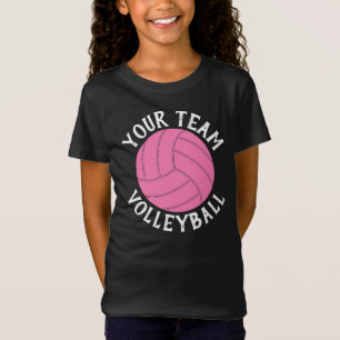 Rosa Volleyball-kundenspezifische T-Shirt