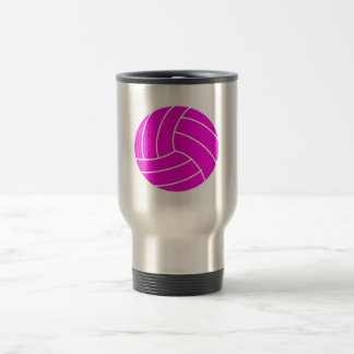 Rosa Volleyball Reisebecher