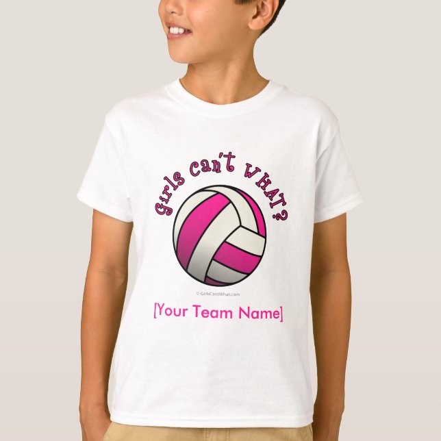 Rosa Volleyball T-Shirt (Vorderseite)