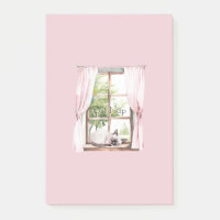Rosa Vorhänge Katze Schlummer Fenster