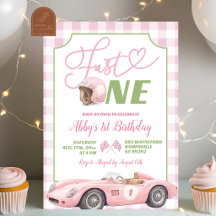 Rosa vornehme Retro Fast ONE Geburtstagseinladung