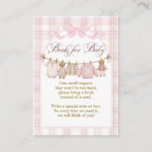 Rosa vornehme Teddybär Mädchen Baby Shower Bücher