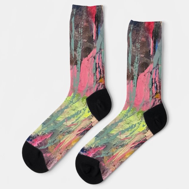 Rosa Wald Socken (Linkes Detail)