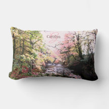 Rosa Waldglasur, mit Fluss, personalisiert