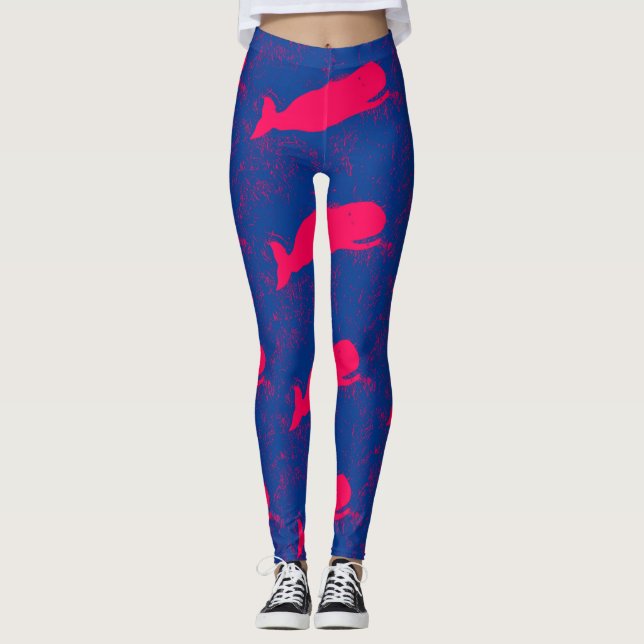 Rosa Wale Leggings (Vorderseite)