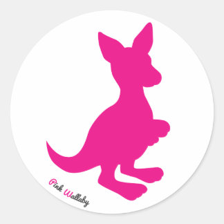 Rosa Wallaby Round Sticker