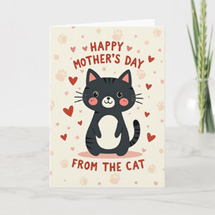 Rosa Wangengesicht Katze Tag Karte