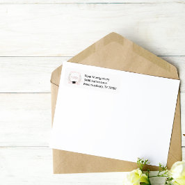 Rosa Wappen Coquette Monogramm Abschluss