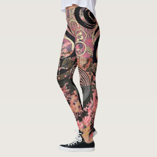Rosa Wappen im Sturm Leggings