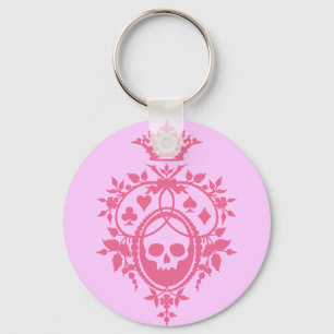 Rosa Wappen mit Schlüsselanhänger Skull und Cardsu
