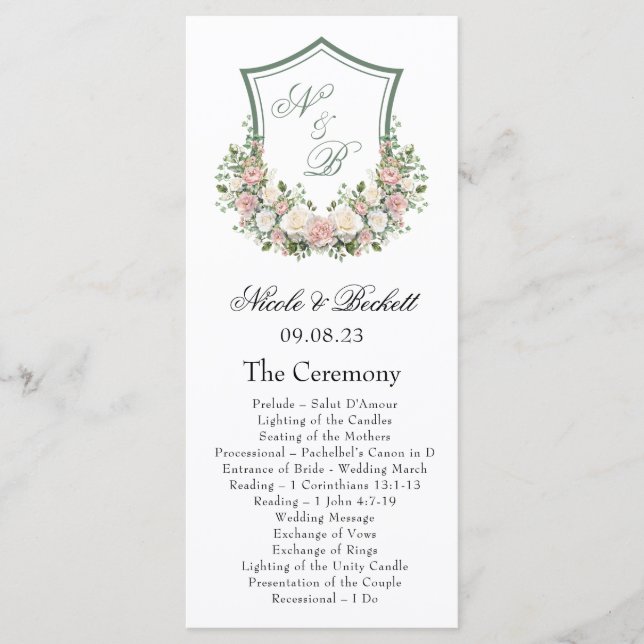 Rosa Wappen Programm (Vorderseite)