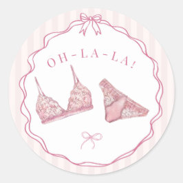 Rosa Wäsche Dusche Junggesellinnenabschied Umschla Runder Aufkleber
