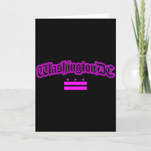 Rosa Washington Dc-Flagge für Frauen und Mädchen Karte