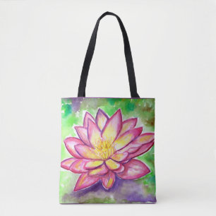 Rosa Wasser-Lilien-Aquarell-Malerei