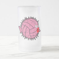 Rosa Wasser-Polo-Ball-Puffer-Fisch-Tasse