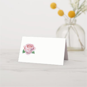 Rosa Wasserfarbe Blütenfarbe Platzkarte
