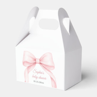 Rosa Wasserfarbe-Bogen Baby Shower Geschenkschachtel