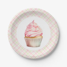 Rosa Wasserfarbe Cupcake