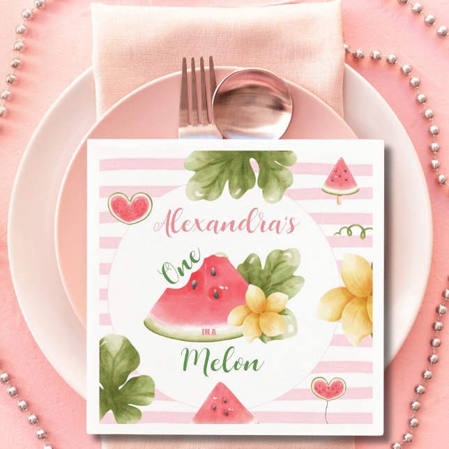 Rosa Wasserfarbe Eins in einem Melon Girl Erstgebu Serviette (Von Creator hochgeladen)