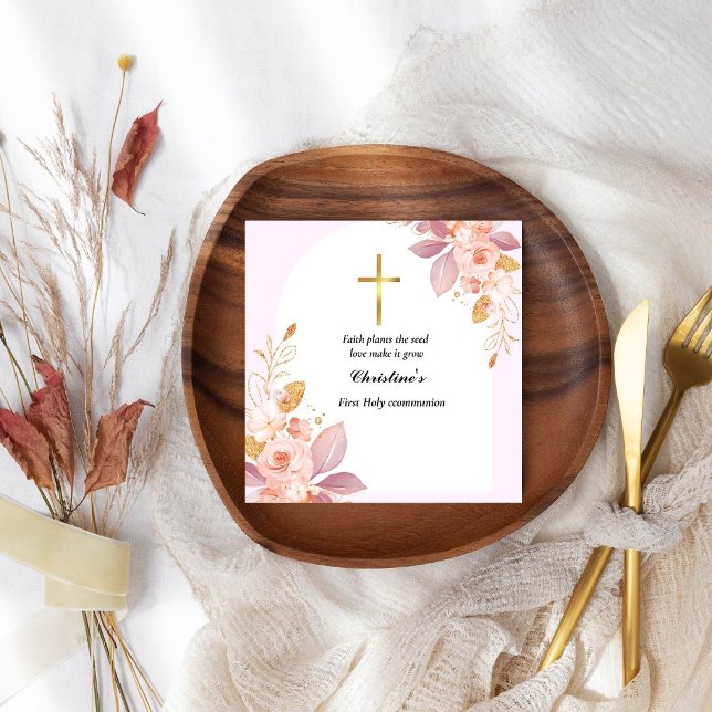 Rosa Wasserfarbe erste Kommune Serviette (Von Creator hochgeladen)