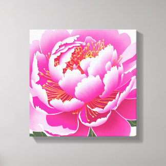 Rosa Wasserfarbe floral Leinwanddruck