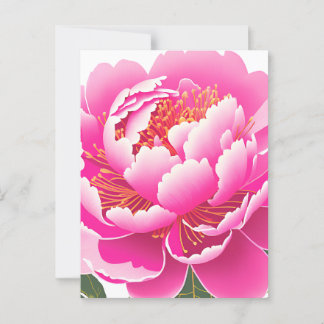 Rosa Wasserfarbe Floral Postkarte