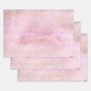 Rosa Wasserfarbe Geschenkpapier Set