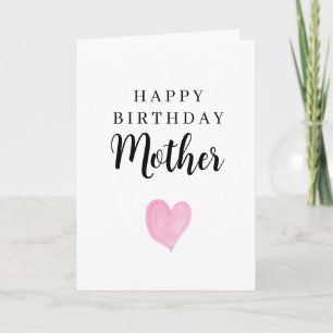 Rosa Wasserfarbe Herz Alles Gute zum Geburtstag Mu Karte