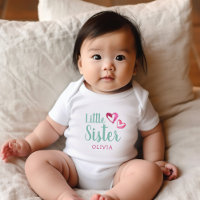 Rosa Wasserfarbe Herz Kleine Schwester Name Monogr