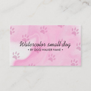 Rosa Wasserfarbe Hunde einfacher Hundefriseur Haus Visitenkarte