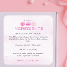Rosa Wasserfarbe Macaron Bäckerei Zutaten Produkt
