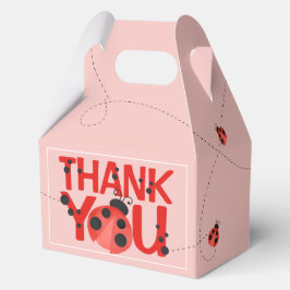 Rosa Wasserfarbe Marienkäfer Danke Geschenkschachtel