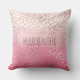 Rosa Wasserfarbe Ombre Leopard Drucken Personalisi Kissen