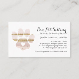 Rosa Wasserfarbe Schlaganfall Sitzfläche Grooming Visitenkarte