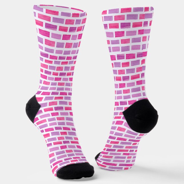 Rosa Wasserfarbe Socken (Gewinkelt)