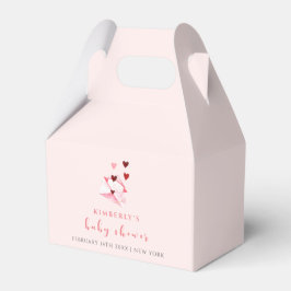 Rosa Wasserfarbe Sweet Heart Letter Baby Dusche Geschenkschachtel