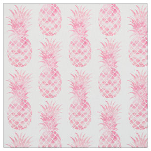 Rosa Wasserfarbe Tropische Ananas Stoff