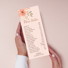 Rosa Wasserfarben Blume Schöne Lounge Werbekarte