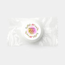 Rosa Wasserfarben Blumen Hochzeitsdusche
