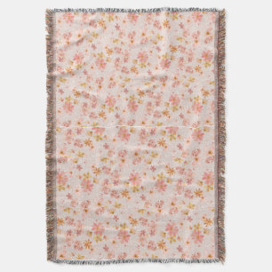 Rosa Wasserfarben-Blumenmuster Decke