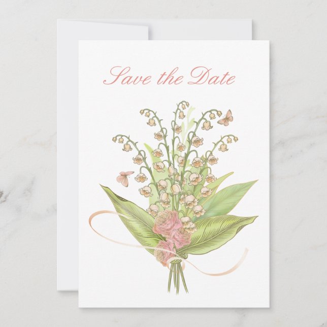 Rosa Wasserfarben-Flatcard (Vorderseite)